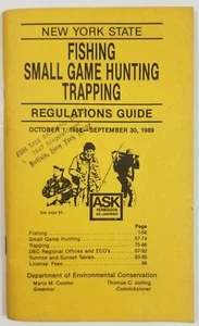 New York State Fishing Small Game Hunting Trapping Regulations Guide 1989 E2A * - Picture 1 of 7
