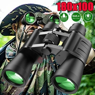 180x100 HD Militar Super Zoom Potente Binoculares Día/Noche Estuche de Caza Foto 1 de 4