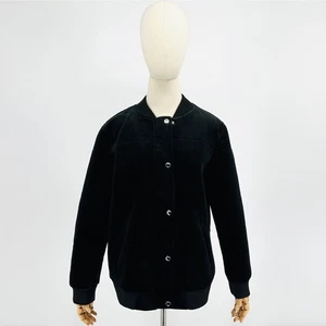 NWT Members Only Black Velvet Bomber Jacket - Picture 1 of 9