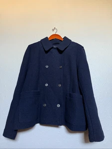 Chaquetón de lana italiano J.Crew azul marino doble botonadura para mujer 20 - Imagen 1 de 12