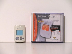 SEGA DREAMCAST INTERACT MEMORY CARD WITH STORAGE CASE FOR 2 CARDS
