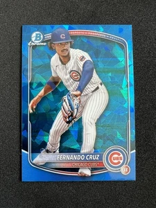 💎 2025 BOWMAN CHROME SAPPHIRE FERNANDO CRUZ CHICAGO CUBS - Picture 1 of 2