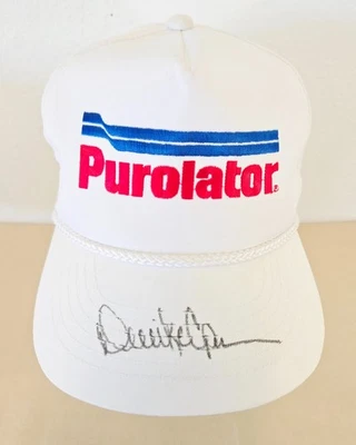 Винтажная белая бейсболка NASCAR Purolator Driver Derrike Cope с автографом - Изображение 1 из 4