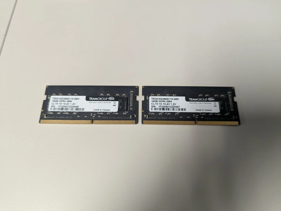 Team Group Elite 32GB (2x16GB) 2666 DDR4 Laptop Ram Kit TED416G2666C19-SBK - Image 1 of 1
