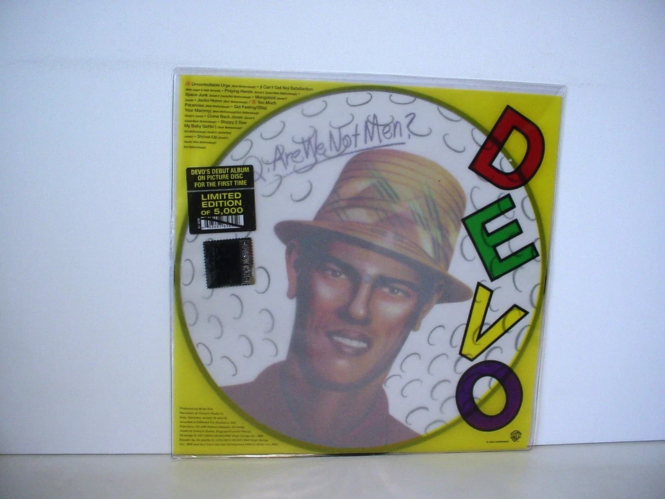 DEVO Are We Not Men? SEALED Limited PICTURE DISC LP RSD 2018 (RHINO/WB R1 3239 - Image 1 of 3