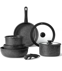 CAROTE 11-Piece Nonstick Cookware Set with Detachable Handles Brand New - Imagen 1 de 8
