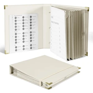 Cartella 3 Anelli Organizza Robusto Cartoncino Rigido Importante Organizzatore Documenti con Exp... - Foto 1 di 6