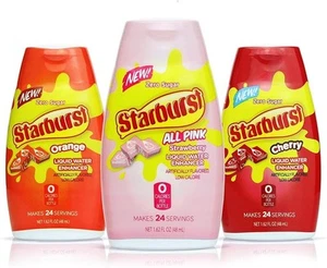 Starburst Liquid Water Enhancer Variety Pack of 3 | 1 Bottle Each Flavor - Straw - Picture 1 of 1