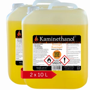 20 Liter Brenngel Kamin 2 x 10 L Gel Brennstoff Kanister Gelkamin Bioethanol - Bild 1 von 5