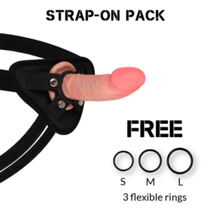ARNÉS + DILDO DUAL REALISTA 14 CM ARNESES PEGGING STRAP-ON MUJER ✅DISCRETO 24H - Imagen 1 de 7