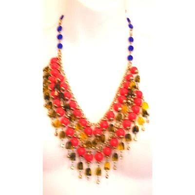 Collar Anthropologie para mujer Lucite con cuentas de resina en capas bloques de color nuevo con etiquetas 58 Foto 1 de 4