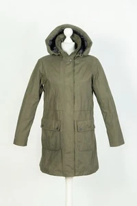-Ladies Barbour Farron Olive Hooded Jacket Parka Size UK 10 US 6 - Picture 1 of 9