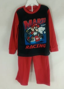 Super Mariokart Fleece Pajamas Sleepwear Set Boys Size 4-5 - Picture 1 of 8