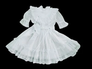 VTG Girl’s Frilly Ruffle Dress Flower Girl Easter Church Communion Full Circle - Picture 1 of 5