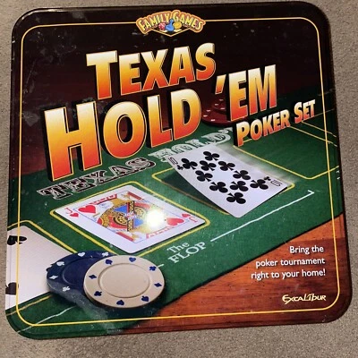 Game Texas Hold'em Poker Set 2 decks of cards, dealer button, play surface - Image 1 of 4