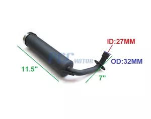 NUEVO TUBO DE ESCAPE SILENCIADOR 110CC PARA CARRO KART GO 28 EX28 - Imagen 1 de 2