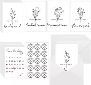 28 Pcs Funny Bridesmaid Proposal Card Set, Include 8 Will You Be My Bridesmaid, - Picture 1 of 12