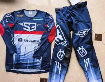 Moto Gear Set Motorcycle Suit Top Off-Road Combo Black Motocross Jersey And Pant - Image 1 of 4