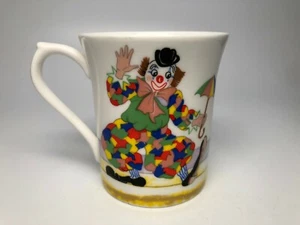 Copa Payaso De Colección Isabelina Staffordshire Inglaterra Fina China Artista Hilary Jarvis - Imagen 1 de 6
