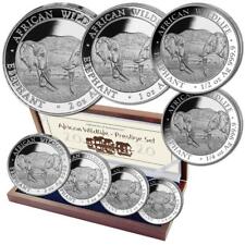 Silbermünzen Elefant Prestige-Satz 2020 - 4 Werte - Somalia - 3,75 Oz PP