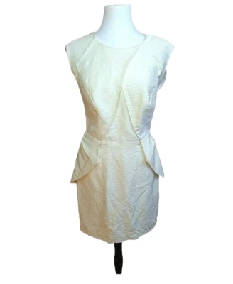 FINDERS KEEPERS white mini dress size M  peplum low back cocktail event - image 1 of 4
