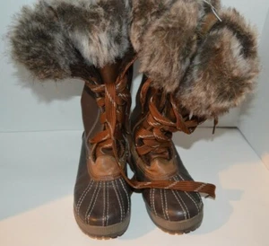  London Fog Winterstiefel mit Kunstfellfutter Melton, cognac, Damengröße 7 gebraucht - Bild 1 von 6