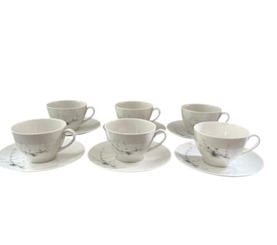 Royal Doulton 'Greenbrier ' 6× Tea Coffee Cups & Saucers - Image 1 of 4