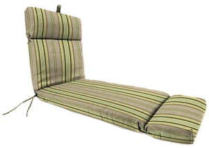 72" x 22" Patio Sunrise Green Striped Rectangular Outdoor Lounge Cushion, - Picture 1 of 6