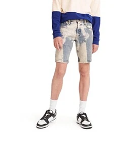 Levi’s 412 Slim Fit Stretch Shorts Bleached Distressed Sz 40 Men’s New With Tags - Picture 1 of 3