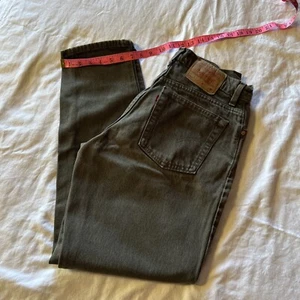 VTG Levis 550 Women's 13 JR M Relaxed Fit Tapered Leg Jeans USA Dark Green 31x30 - Picture 1 of 12
