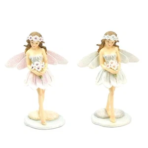17cm Glitter Fairy Floral Flowers Figurine Ornament Statue Fairies Home Decor - Picture 1 of 16