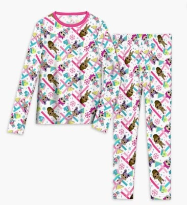 Conjunto de ropa interior cálida Climate Right Cuddl Duds niñas LOL talla L10/12 Foto 1 de 4