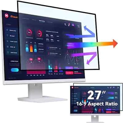 MEQATS 27 Pollici Filtro Schermo Anti Luce Blu - Pellicola Protezione Occhi HD per 16:... - Immagine 1 di 4