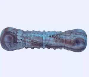 Squeaky Indestructible Dog Chew Toy Aggressive Chewer Skull Design Milk Flavour - Picture 1 of 8