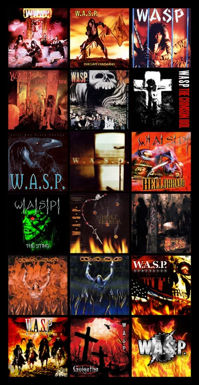 W.A.S.P. album discography magnet (4.5" x 3.5") la guns n roses ratt motley crue Foto 1 de 1