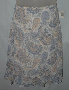 NEW Paisley Print Sz 18 Church Office Lined Flowy Knee Length Skirt JACLYN SMITH - Picture 1 of 3