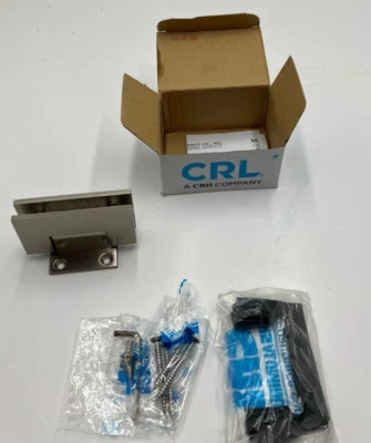 CRL Brushed Nickel Geneva Hinge Wall Mount Short Back Plate Hinge GEN074BN