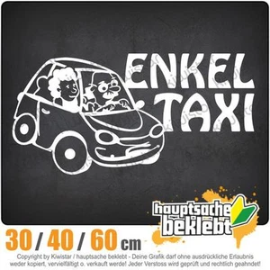 Enkeltaxi Großeltern Kinder Junge Mädchen chf0875  in 3 Größen Heckscheibe - Picture 1 of 1
