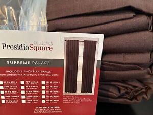 Patio Door Curtains dark brown 150" x 95", JCP "Supreme Palace" One Pair