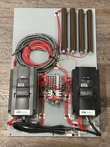 JBT AEROTECH 2964160 PANEL W/ 2 HITACHI WJ200 VFD DRIVE INVERTERS 400V 3PH 7.5KW - Picture 1 of 3