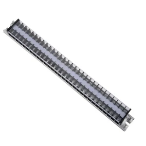 Barrier Terminal Strip Block 660V 15A Dual Row 30P DIN Rail Base Screw Connector - Picture 1 of 8