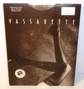 Vassarette Romántico Encaje Top Transparente Muslo Alto BEIGE Puntera Sombra Talla Pequeña/Med NUEVO - Imagen 1 de 3