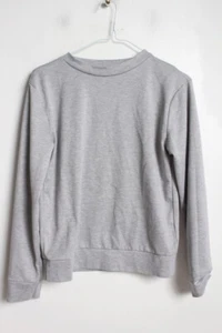 Misspap Womens Cropped Sweatshirt Jumper - Grey - Size S/M (H4) - Picture 1 of 3