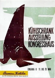 Original vintage poster FRIDGE EXHIBITION ZURICH SEAL 1956 - Picture 1 of 1