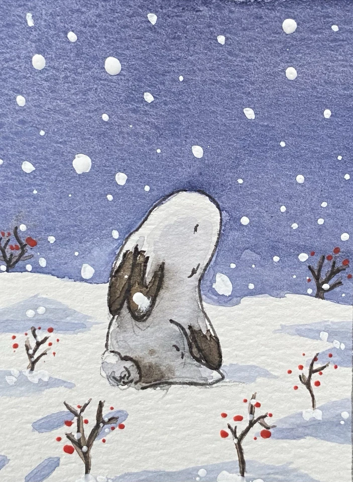 ACEO原创混合媒体绘画艺术 — 第 1/1 张图片