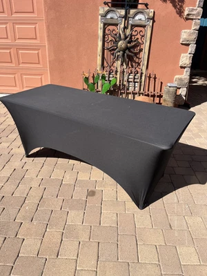 Cubierta de mesa de banquete cubierta elástica de spandex cubierta de mesa de fiesta cubierta de mesa plegable Foto 1 de 4