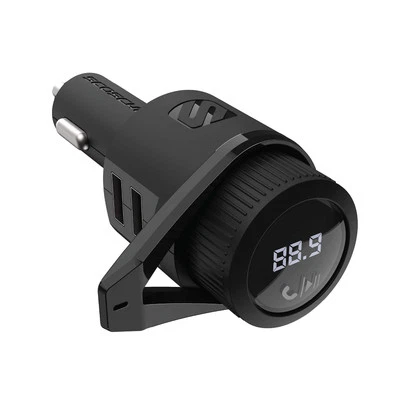 Dual Port Bluetooth FM Transmitter Car Adapter Wireless Music Streaming - Image 1 of 4