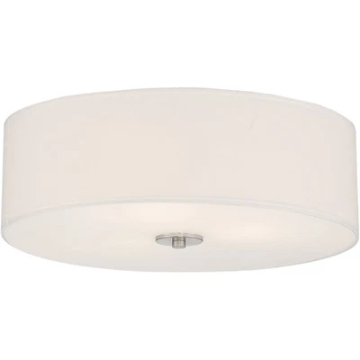 Access Lighting 64063LEDDLP-BS/WH Mid Town Flush Mount Brushed Steel - Image 1 of 4