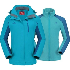 CAMEL CROWN Damen 3-in-1 Skijacke wasserdicht winddicht Fleece blau XXL - Bild 1 von 2
