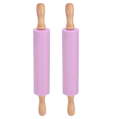 Rodillos de silicona para hornear 31 cm x 4,2 cm, púrpura 2 piezas Foto 1 de 4